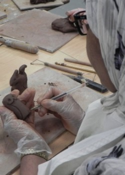 Our staff clay sculpting